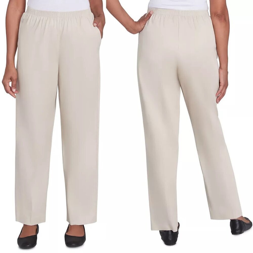 NWT New Alfred Dunner Soft Twill Casual Pull-On Pants Size 22W